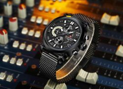 ساعة نافي فورس رجالي NF9068S-B-W-B