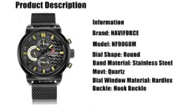 ساعة نافي فورس رجالي NF9068S-B-Y-B