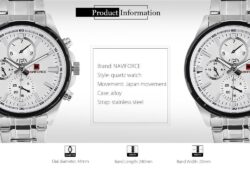 ساعة نافي فورس رجالي NF9089S-S-W