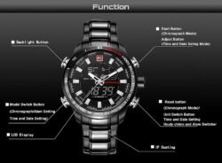 ساعة نافي فورس رجالي NF9093-B-B-W