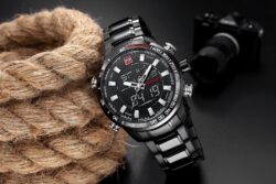 ساعة نافي فورس رجالي NF9093-B-B-W