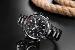 ساعة نافي فورس رجالي NF9093-B-B-W