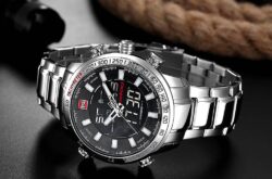 ساعة نافي فورس رجالي NF9093-S-B-W