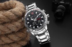 ساعة نافي فورس رجالي NF9093-S-B-W