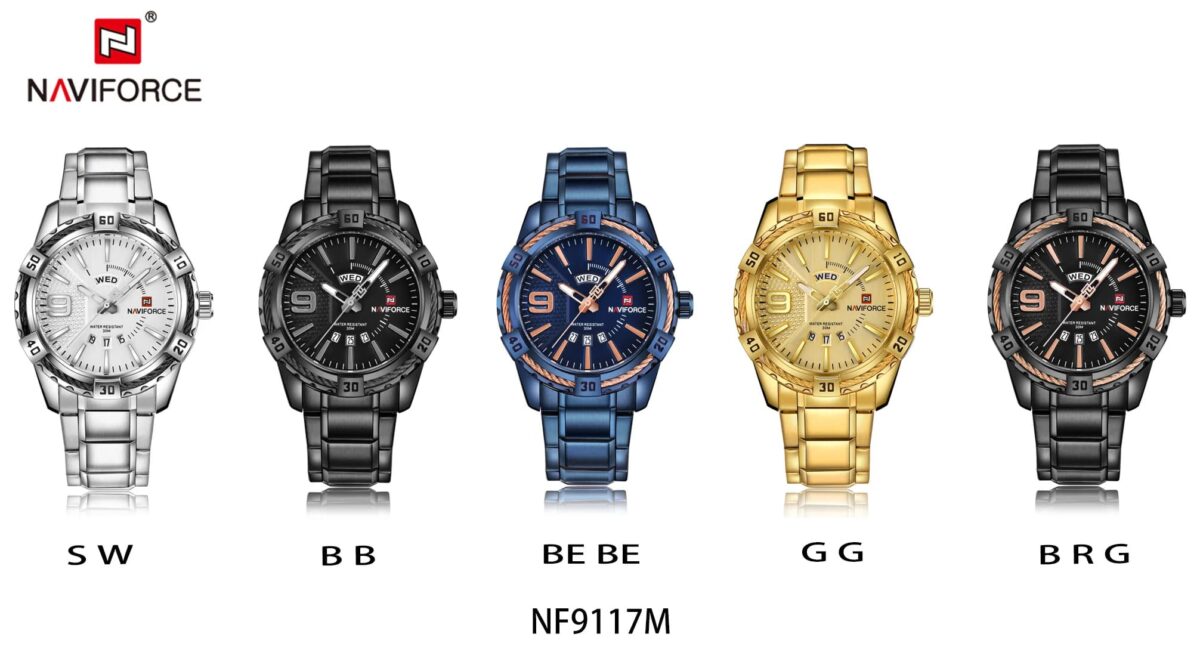 ساعة نافي فورس رجالي NF9117S-G-G