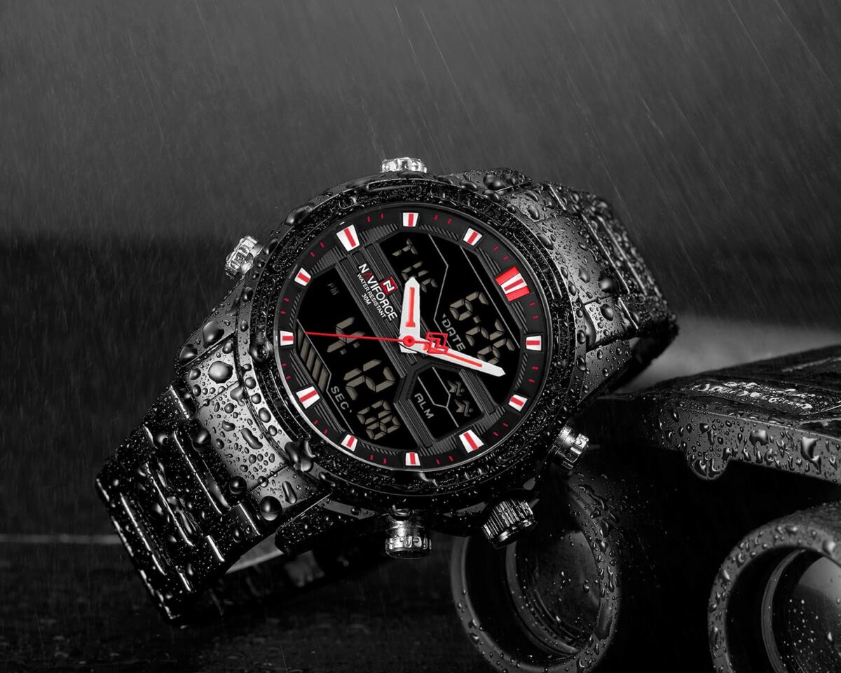 ساعة نافي فورس رجالي NF9138S-B-B-R