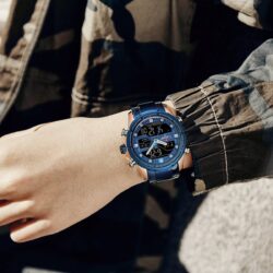 ساعة نافي فورس رجالي NF9138S-B-B-R