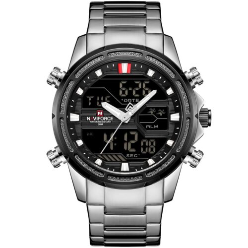 ساعة نافي فورس رجالي NF9138S-S-B-W