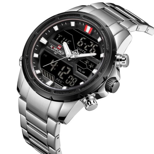 ساعة نافي فورس رجالي NF9138S-S-B-W