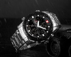 ساعة نافي فورس رجالي NF9138S-S-B-W