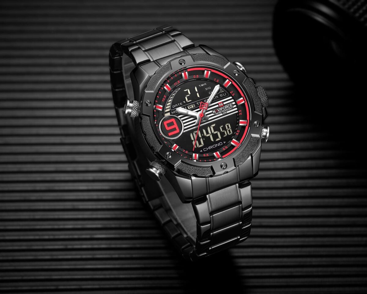 ساعة نافي فورس رجالي NF9146S-B-B-R