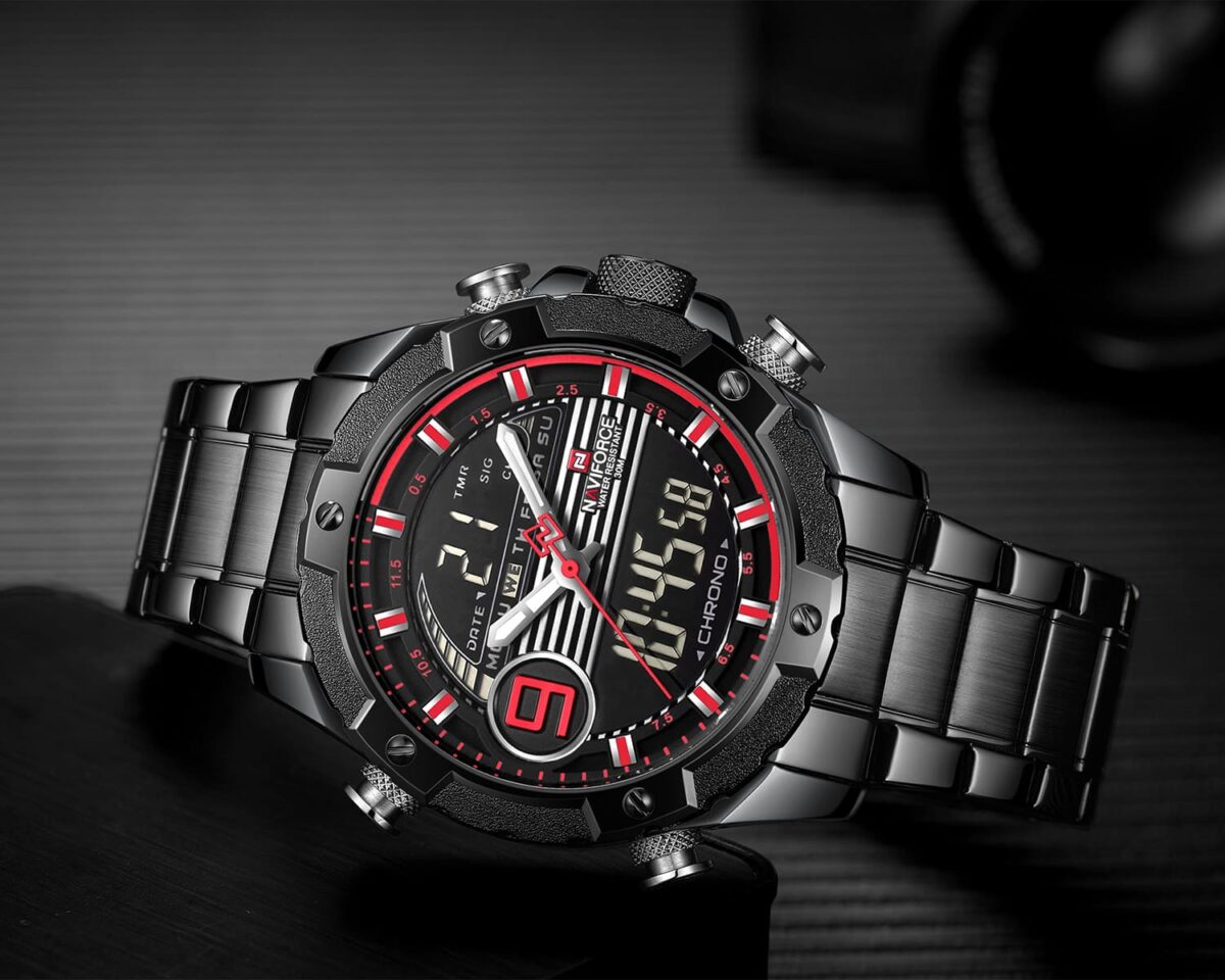 ساعة نافي فورس رجالي NF9146S-B-B-R