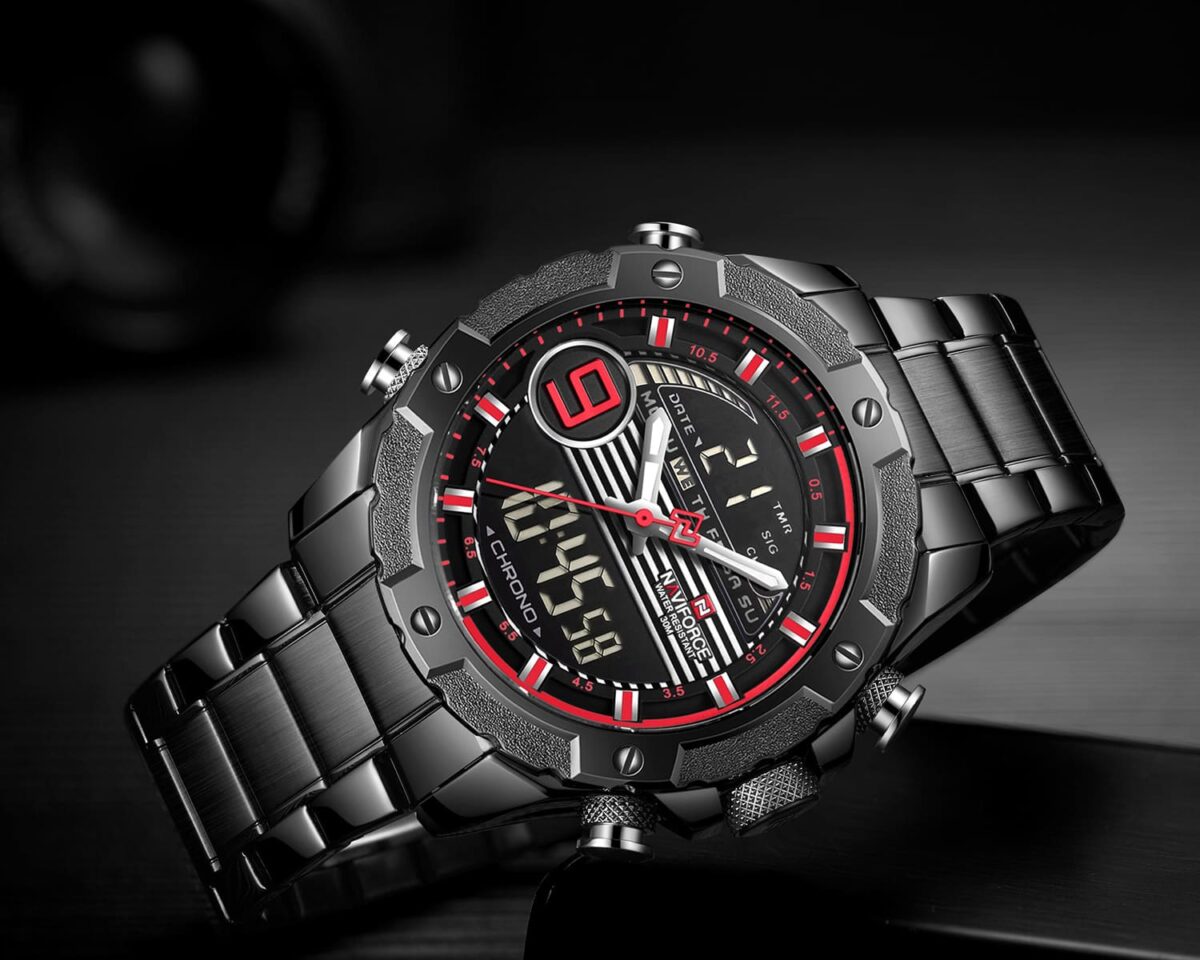 ساعة نافي فورس رجالي NF9146S-B-B-R