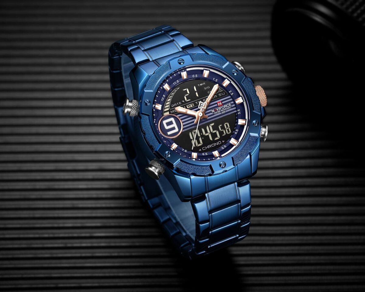 ساعة نافي فورس رجالي NF9146S-BE-W-BE