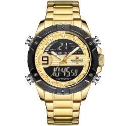 ساعة نافي فورس رجالي NF9146s-G-W-G