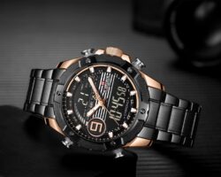 ساعة نافي فورس رجالي NF9146S-RG-RG-B