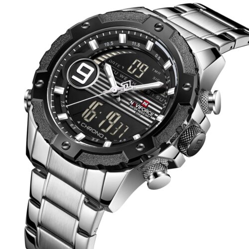 ساعة نافي فورس رجالي NF9146S-S-W-B