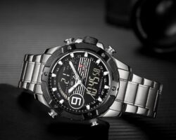 ساعة نافي فورس رجالي NF9146S-S-W-B