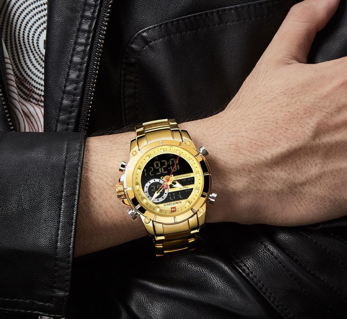 ساعة نافي فورس رجالي NF9163-G-G