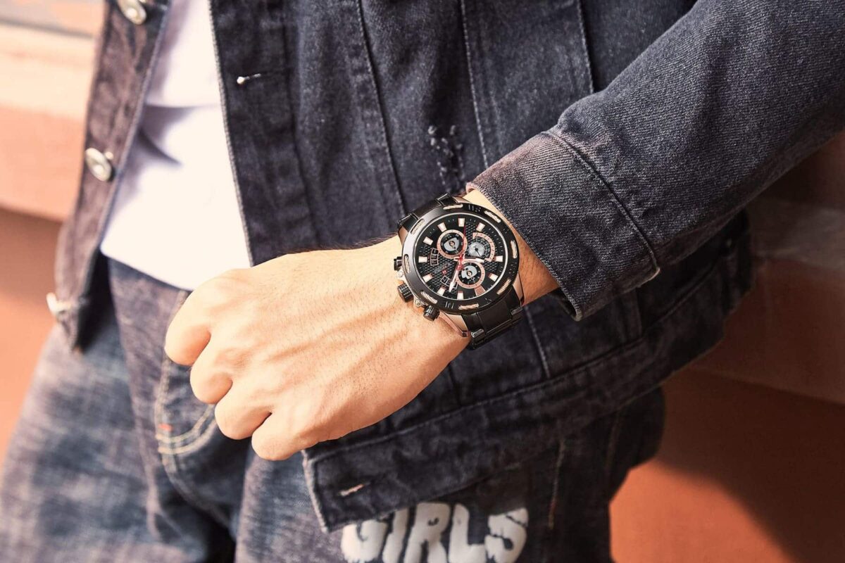 ساعة نافي فورس رجالي NF9165-RG-B