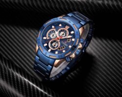 ساعة نافي فورس رجالي NF9165-RG-BE