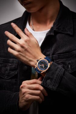 ساعة نافي فورس رجالي NF9170-RG-BE