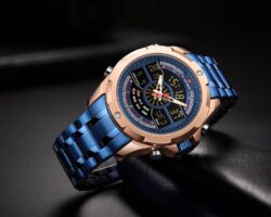 ساعة نافي فورس رجالي NF9170-RG-BE