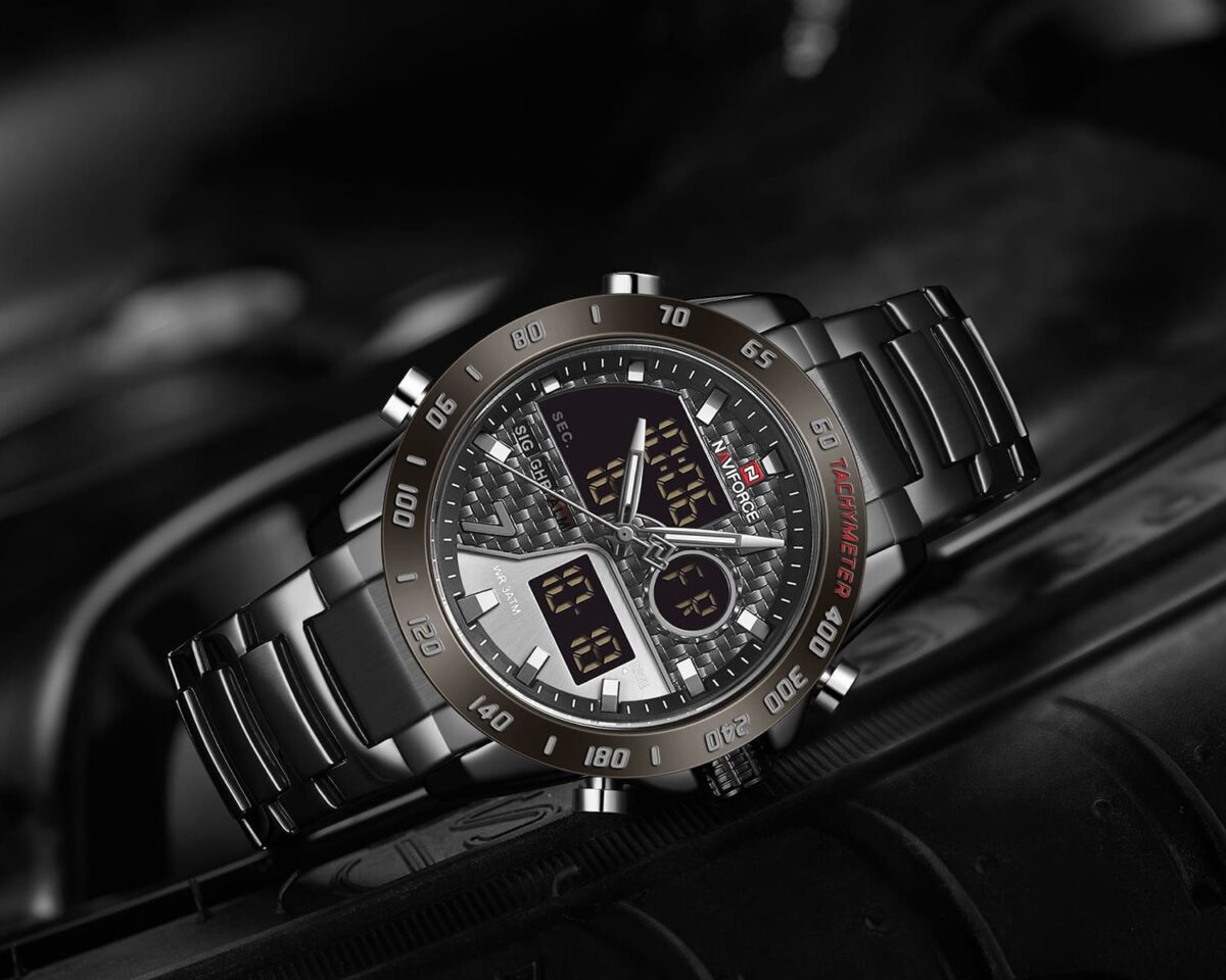 ساعة نافي فورس رجالي NF9171-B-GY-B