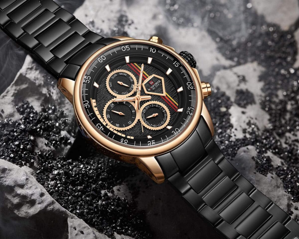 ساعة نافي فورس رجالي NF9184-RG-B