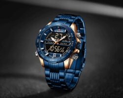 ساعة نافي فورس رجالي NF9195S-RG-BE-BE