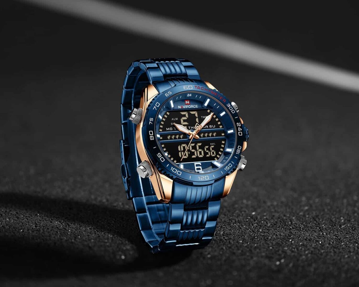 ساعة نافي فورس رجالي NF9195S-RG-BE-BE