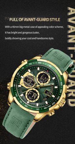 ساعة نافي فورس رجالي NF9197L-G-GN-GN