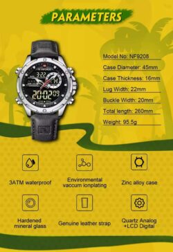 ساعة نافي فورس رجالي NF9208-S-B-B