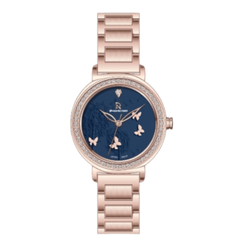 DASH ACTION WATCH-WOMEN-STAINLESS STEEL-ROSE GOLD AND BLUE DA1941-RP