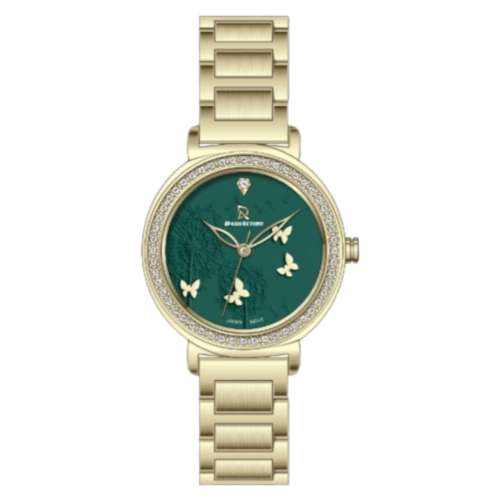DASH ACTION WATCH-WOMEN-STAINLESS STEEL-ROSE GOLD AND GREEN DA1941-GGN