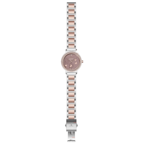DASH ACTION WATCH-WOMEN-STAINLESS STEEL-SILVER AND ROSE GOLD AND BROWN DA1941-TRSC