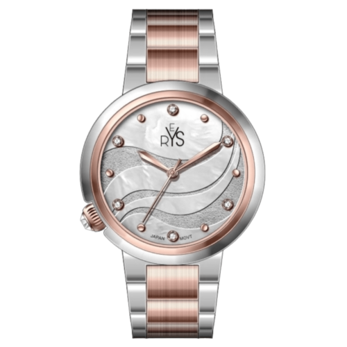 REYS WATCH WATCH-WOMEN-STAINLESS STEEL-SILVER AND ROSE GOLD R2021-TRS