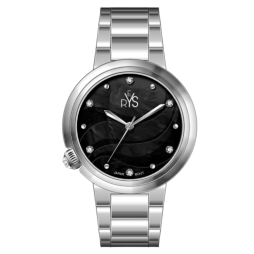 REYS WATCH WATCH-WOMEN-STAINLESS STEEL-SILVER AND BLACK R2021-SB