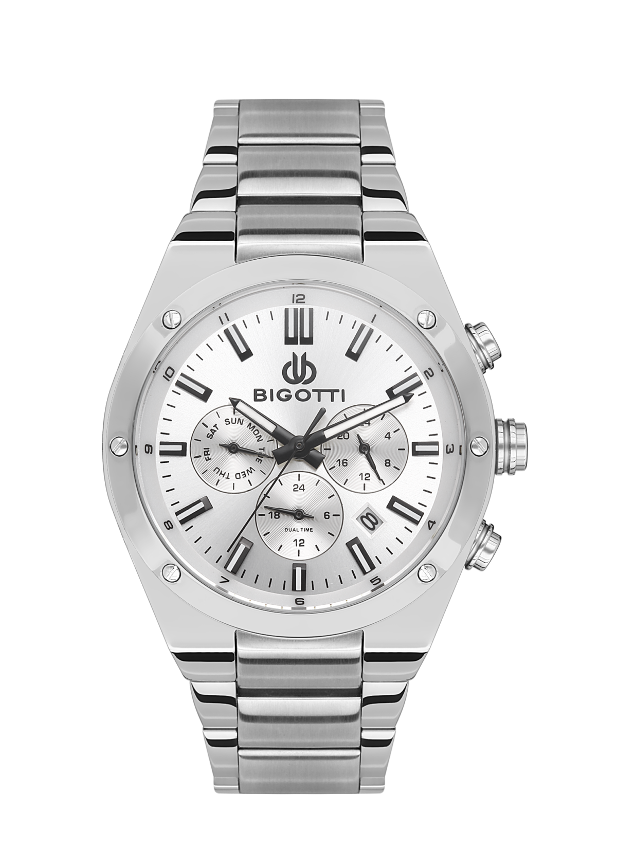 ⁦BIGOTTI MILANO MENS STAINLESS STEEL STRAP WATCH – BG.1.10511-1⁩ - الصورة ⁦2⁩