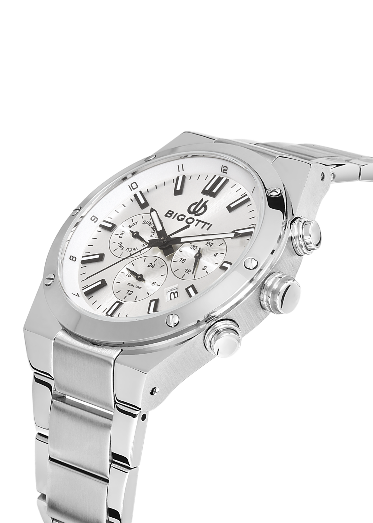 ⁦BIGOTTI MILANO MENS STAINLESS STEEL STRAP WATCH – BG.1.10511-1⁩ - الصورة ⁦4⁩