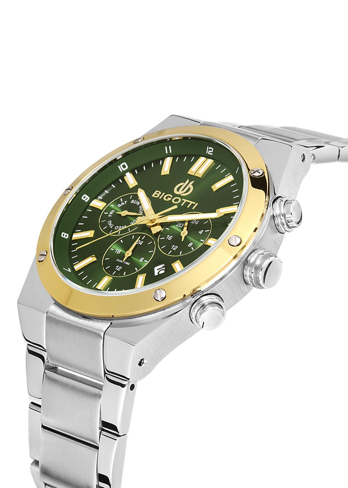 ⁦BIGOTTI MILANO MENS STAINLESS STEEL STRAP WATCH – BG.1.10511-4⁩ - الصورة ⁦4⁩