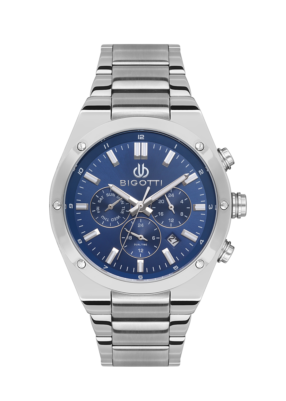 ⁦BIGOTTI MILANO MENS STAINLESS STEEL STRAP WATCH – BG.1.10511-3⁩ - الصورة ⁦2⁩