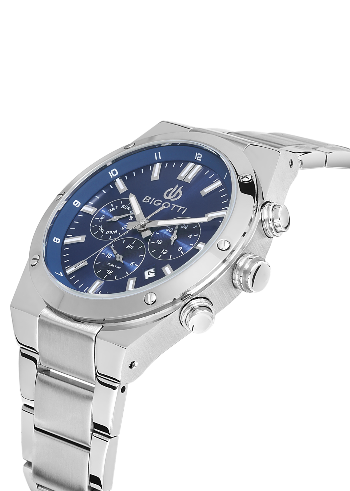 ⁦BIGOTTI MILANO MENS STAINLESS STEEL STRAP WATCH – BG.1.10511-3⁩ - الصورة ⁦4⁩