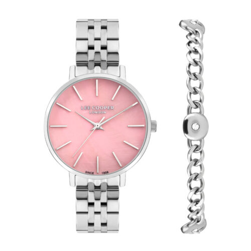 LEE COOPER Women’s Analog Pink Mop Dial Watch – LC07857.380