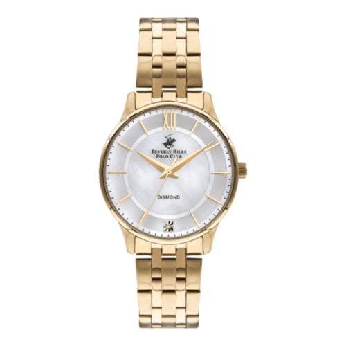 BEVERLY HILLS POLO CLUB Women’s Analog White Mop Dial Watch – BP3309X.130