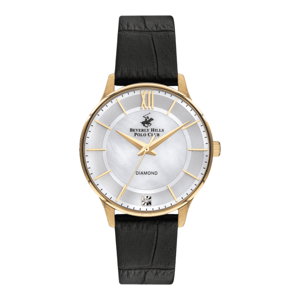 BEVERLY HILLS POLO CLUB Women’s Analog White Mop Dial Watch – BP3310X.121