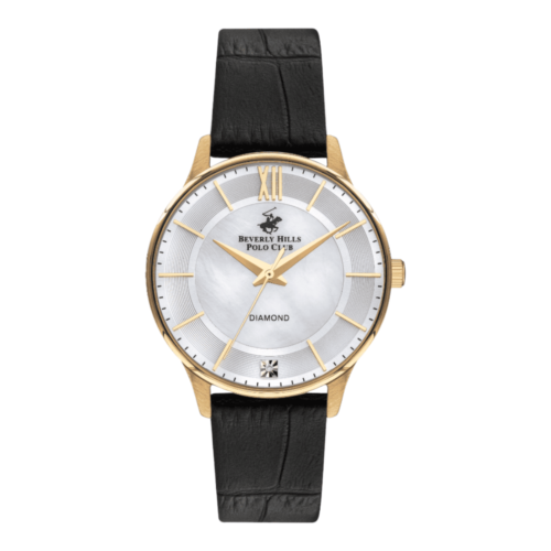 BEVERLY HILLS POLO CLUB Women’s Analog White Mop Dial Watch – BP3310X.121