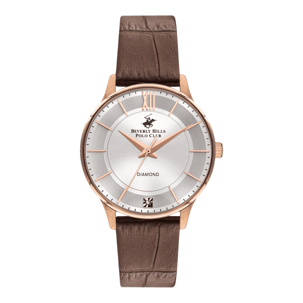 BEVERLY HILLS POLO CLUB Women’s Analog White Mop Dial Watch – BP3310X.432