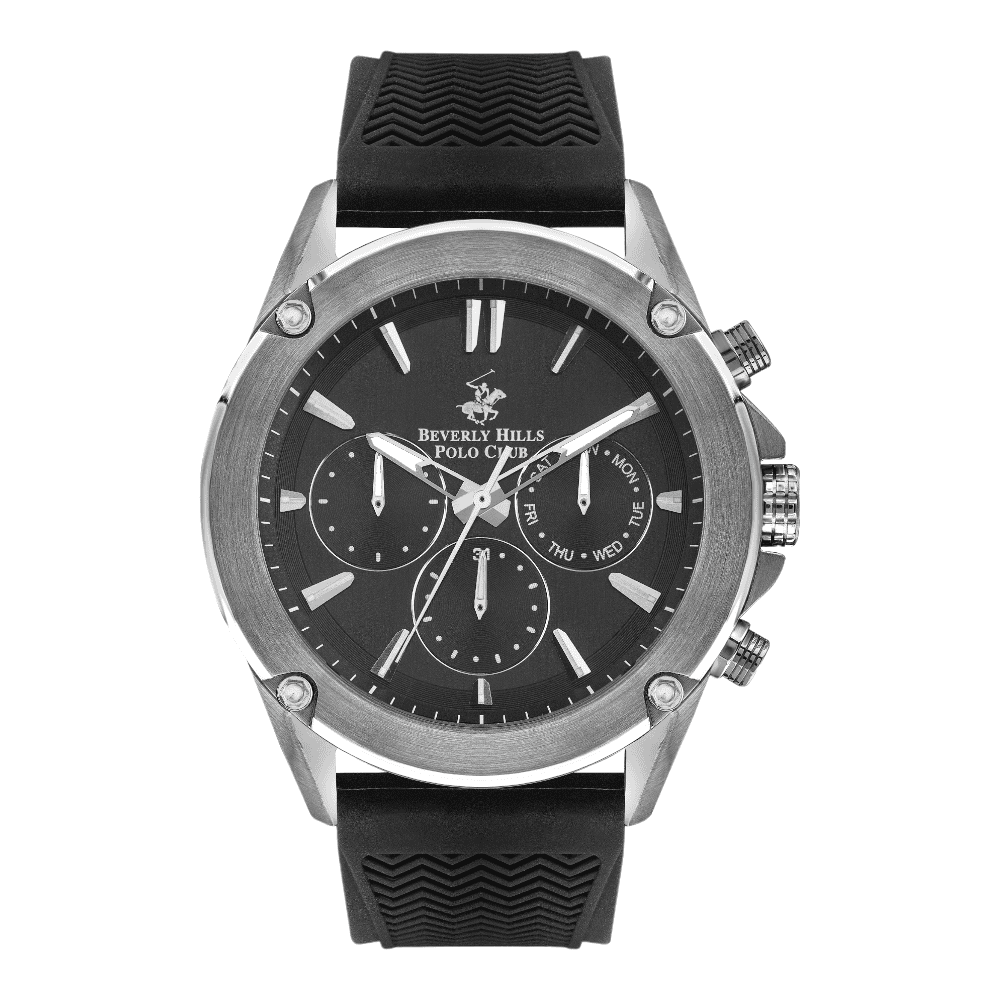 BEVERLY HILLS POLO CLUB Men’s Multi Function Black Dial Watch – BP3324X.351