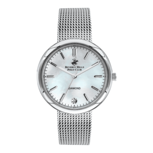 BEVERLY HILLS POLO CLUB Women’s Analog White Mop Dial Watch – BP3334X.320